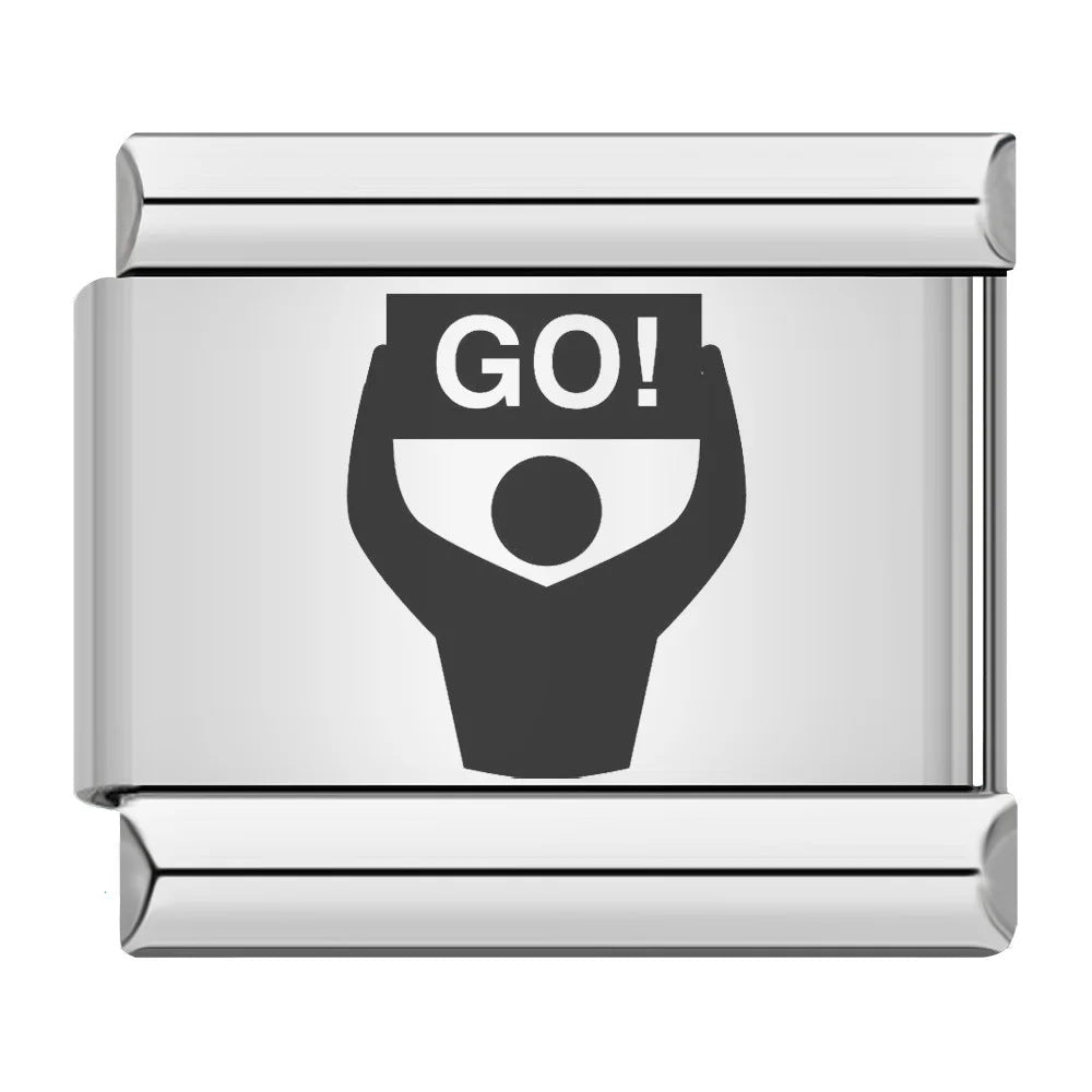 Wholesale  Italian Charm Bracelet 9mm DIY sun moon stars Creative Stainless Steel Composable Bracelet