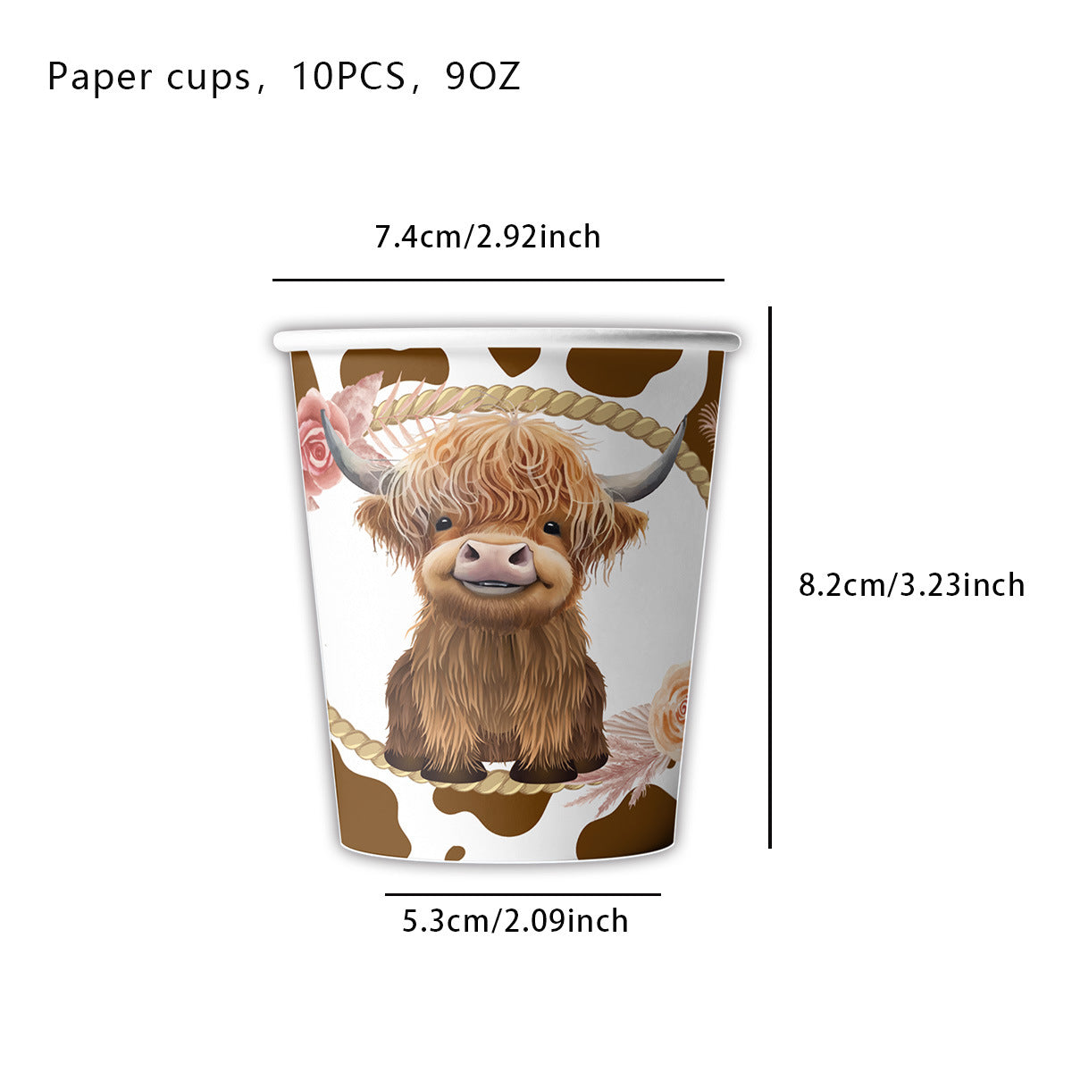 Wholesale Highland Cattle Themed Birthday Disposable Party Decorations