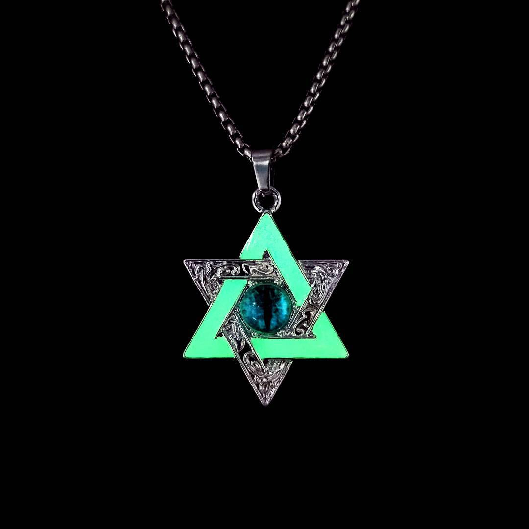 Wholesale Luminous Hexagram Devil Eye Pendant