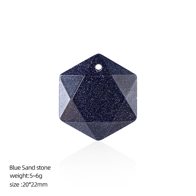 Wholesale Six Pointed Star Amethyst Natural Stone Pendant DIY Jewelry Accessory Boutique Gift For Resale