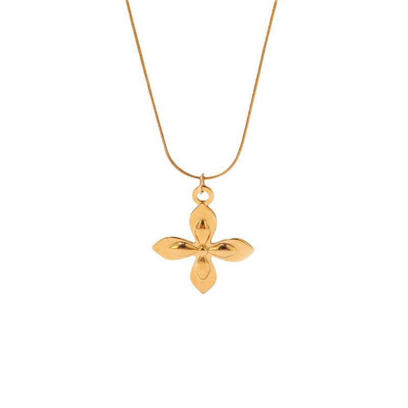 Wholesale stainless steel plated 18 gold necklace