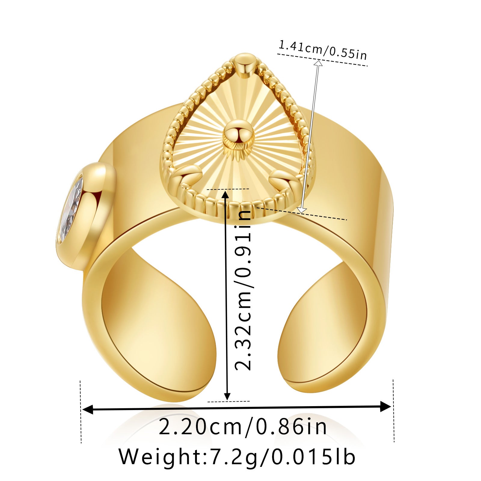 Wholesale Brass plated 18K real gold  ring animal butterfly design personality ring