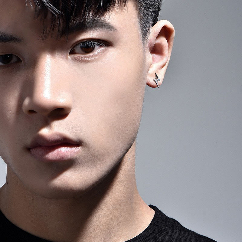 Wholesale 925 silver needle lightning stud earrings