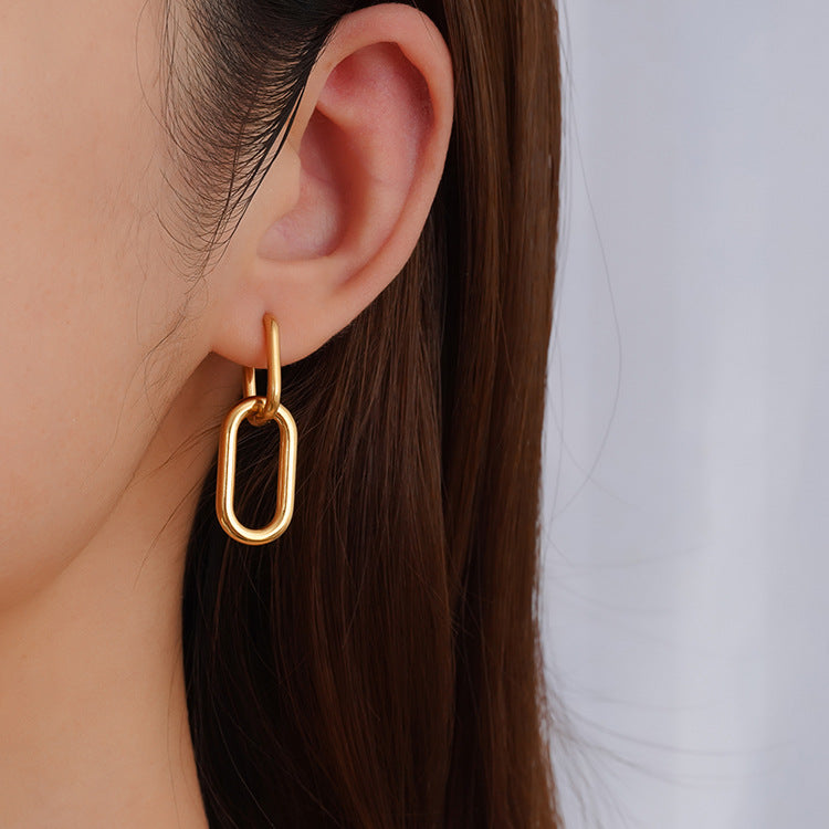 Wholesale  plating creative stainless steel earrings