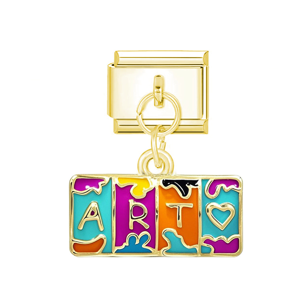 Wholesale  Italian Charm Bracelet 9mm DIY Pendant Series  Creative Stainless Steel Composable Bracelet