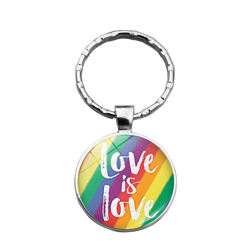 Wholesale Iridescent Gay Pride Metal Keychains