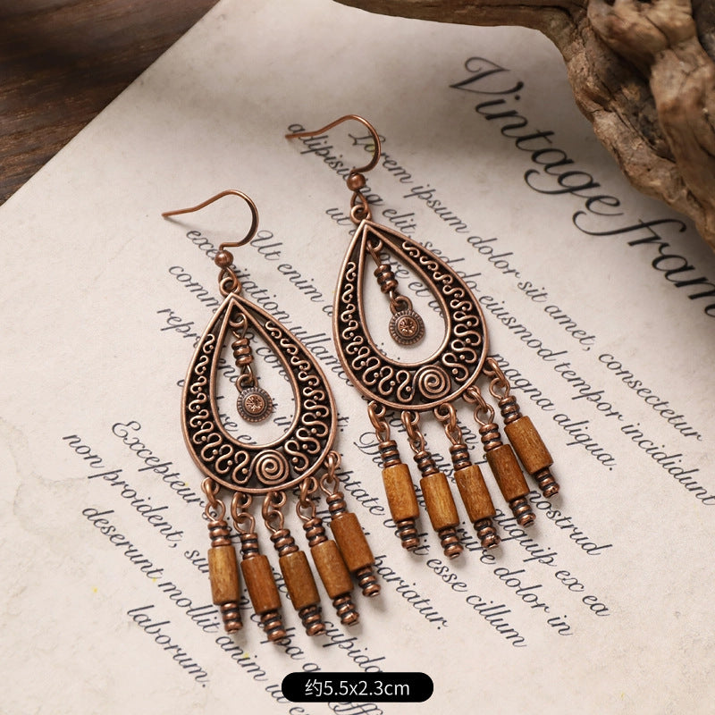 Wholesale Alloy Butterfly Bohemian Earrings Long Tassel Drop Earrings Fashion Accessory for Women Party Wear