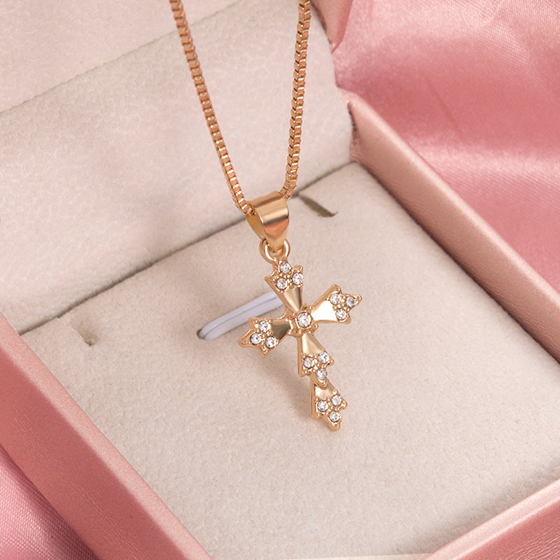 Wholesale Luxury and niche cross necklace