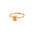 Wholesale stainless steel plated 18k real gold 26 English letter ring