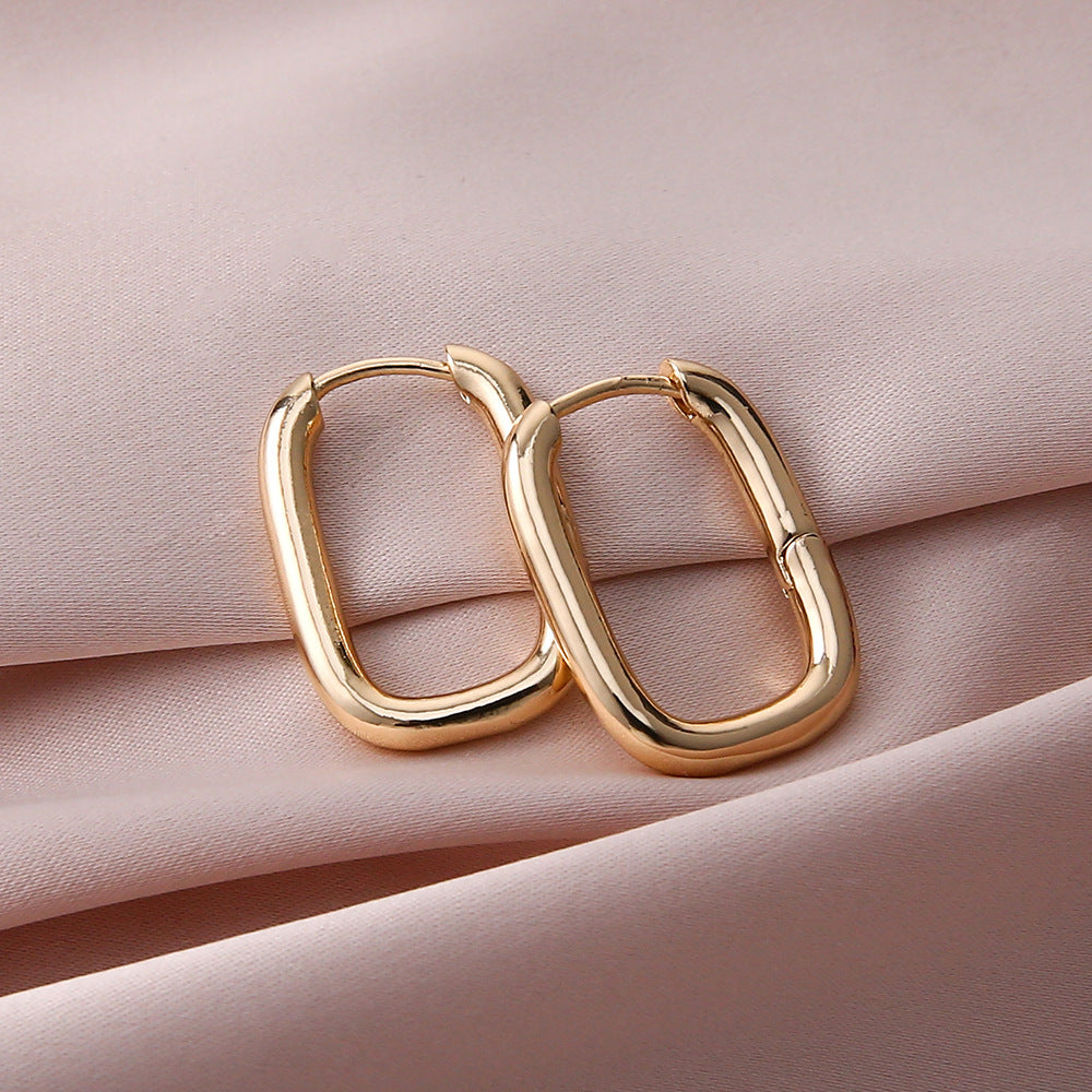 Wholesale  Copper Material U-shaped Ear Clip Arc Earrings