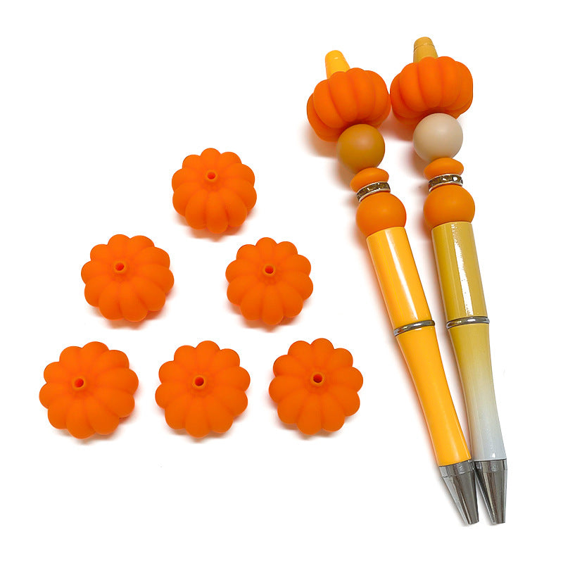 Wholesale 10pcs Halloween 3D Pumpkin Beads Fruit Ornaments Handmade DIY Accessories ACC-BDS-WDX236