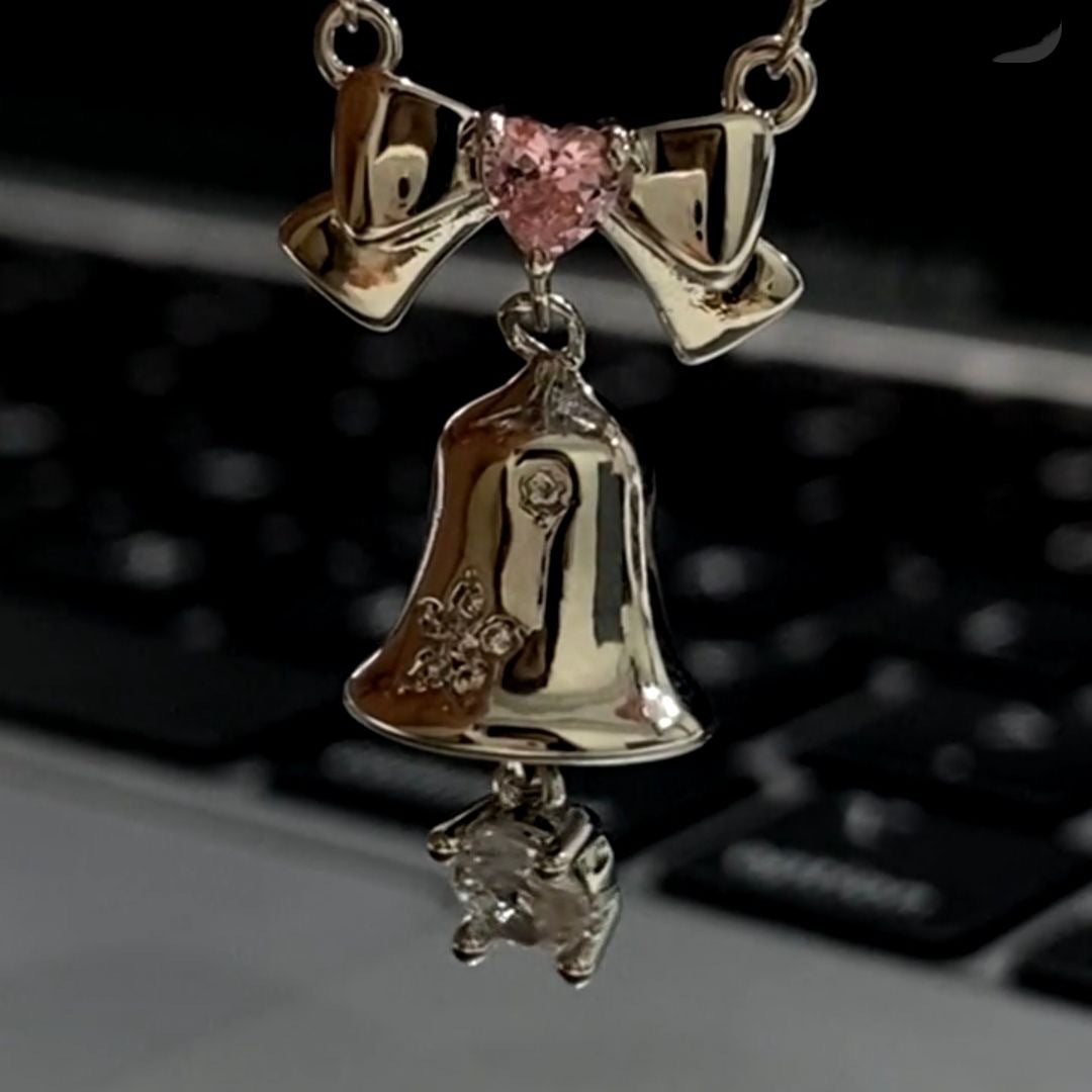 Wholesale Alloy Christmas Bell Necklace