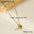 Wholesale   love hammer pattern inlaid zircon pendant necklace stainless steel 18K gold jewelry