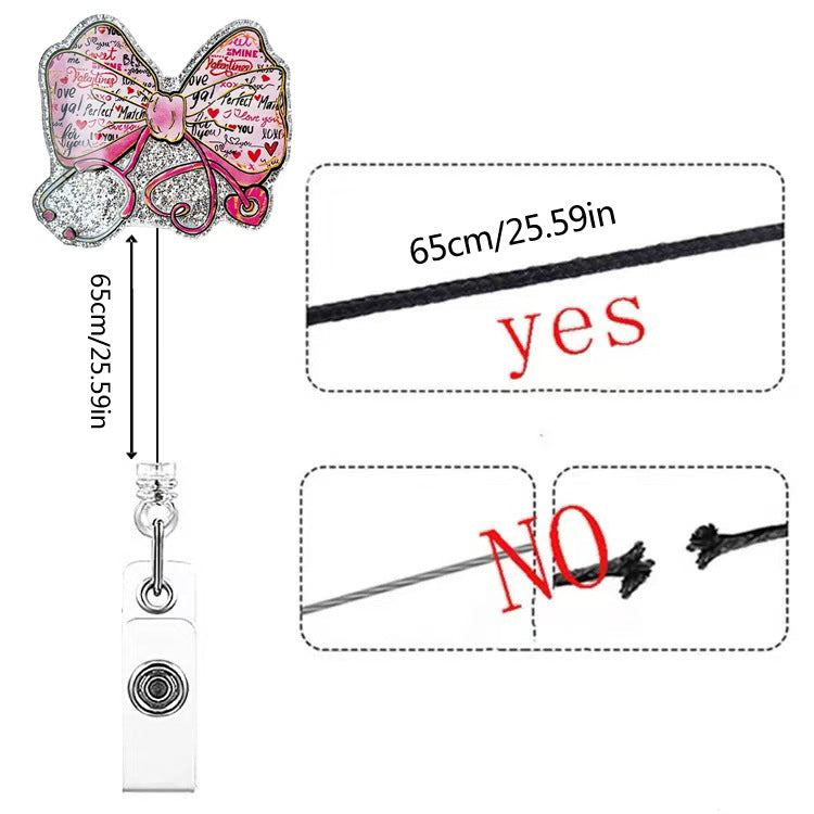 Wholesale acrylic ID card clip Badge Reels