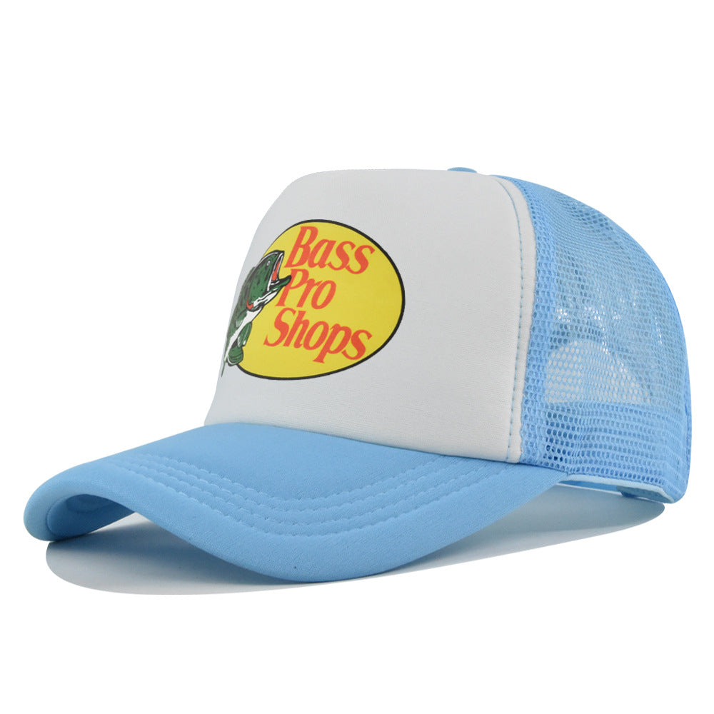 Wholesale Printed fish silk screen cap summer net Hat