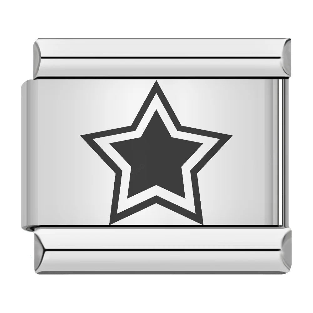 Wholesale  Italian Charm Bracelet 9mm DIY sun moon stars Creative Stainless Steel Composable Bracelet