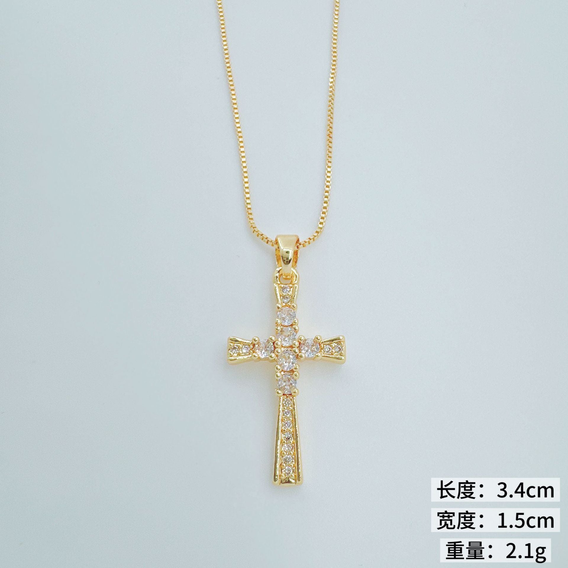 Wholesale French Vintage Cross Pendant Full Rhinestone Boutique Jewelry Gift