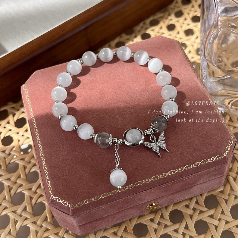 Wholesale Cat's Eye Crystal Butterfly Bracelet