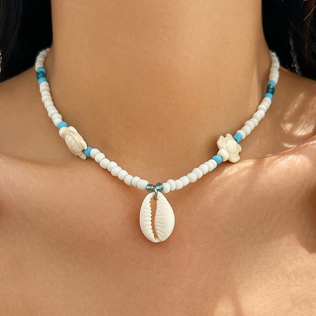 Wholesale Beach Vacation Rice Beaded Necklace