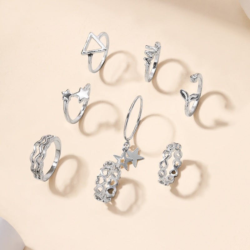 Wholesale Alloy Love Ring 8-piece Set
