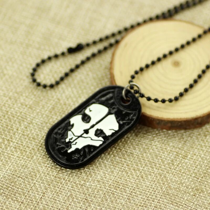 Wholesale  men's skull long pendant  fashion exaggerated punk style military uniform necklace