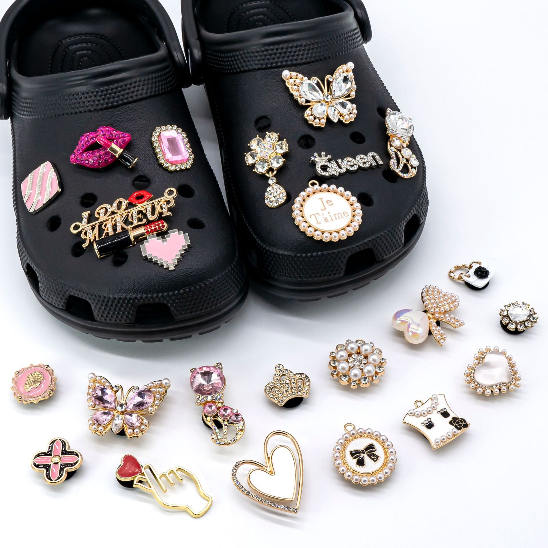 Wholesale  Metal Pink Alloy Shoes Accessories Shoes Charms