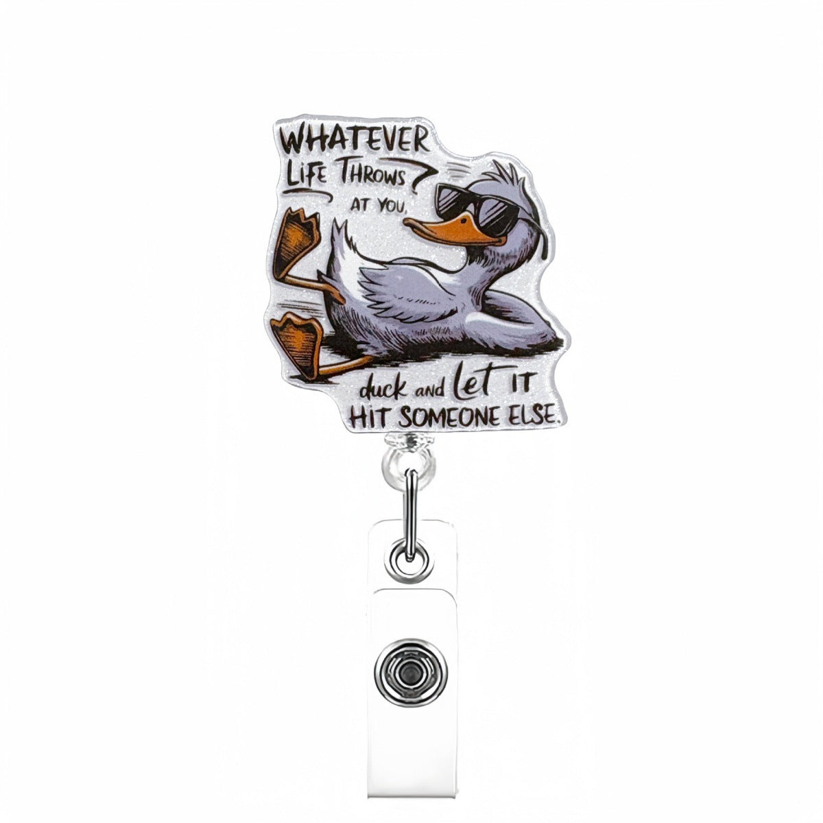Wholesale  retractable snap fastener acrylic fun animal Badge Reels
