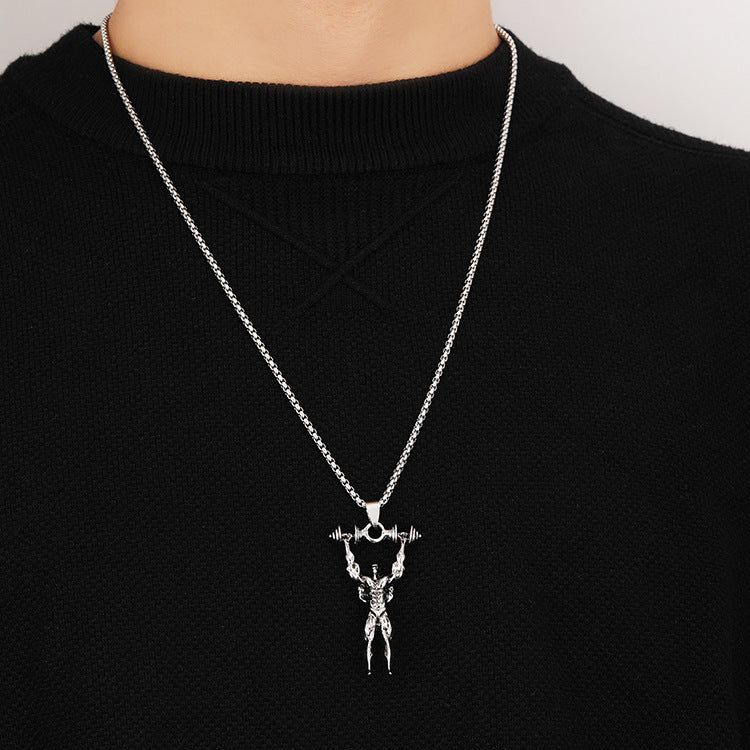 Wholesale Titanium Steel  Muscle Men's Long Sweater Chain