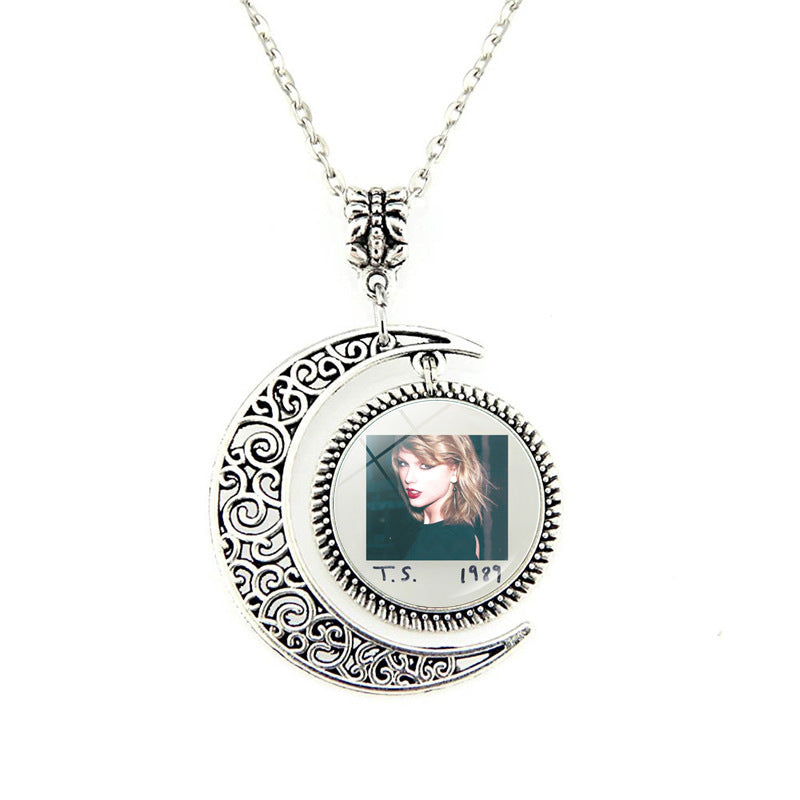 Wholesale Music Celebrity Pendant Sweater Chain Long Necklace ACC-NE-JiaYun003