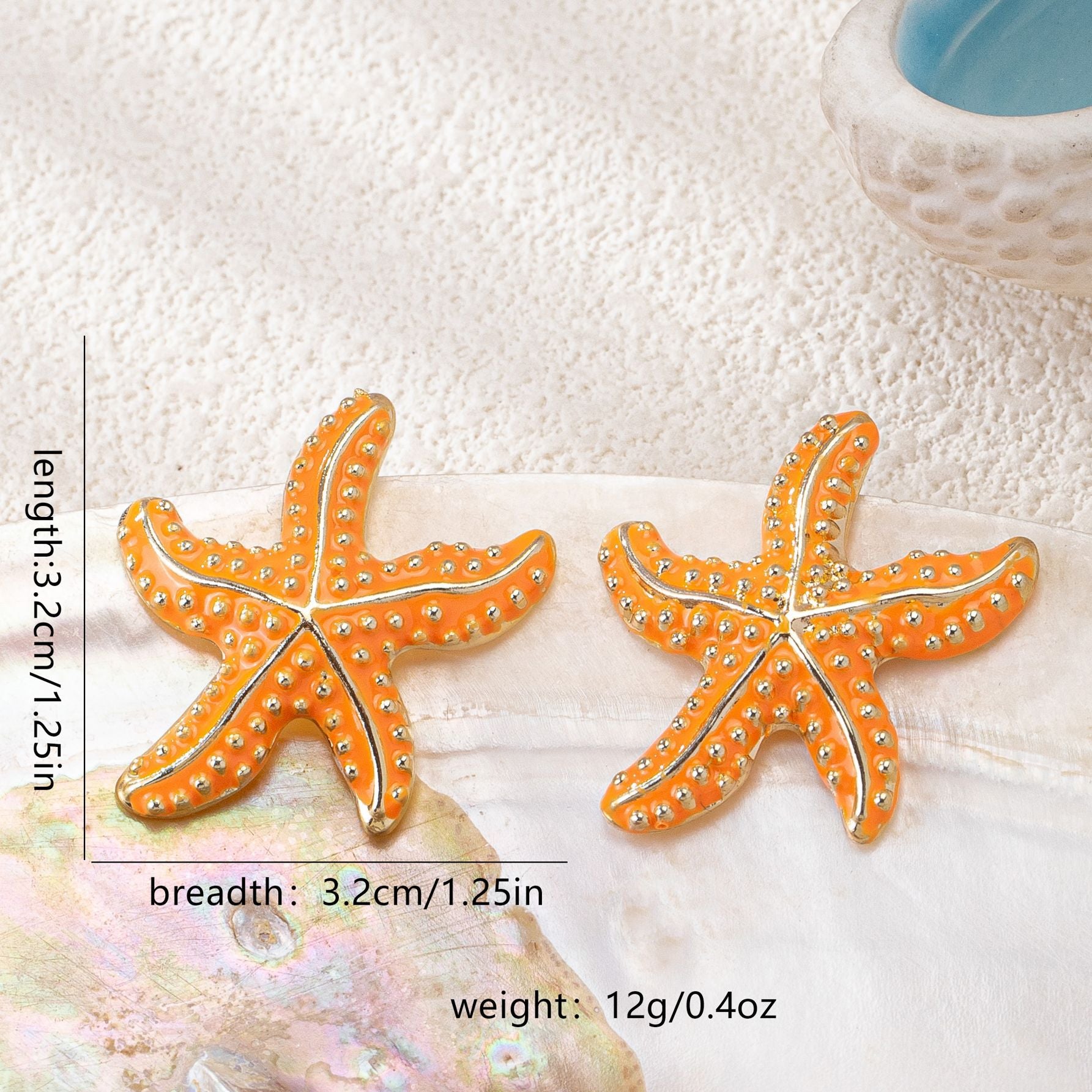 Wholesale Electroplated Alloy Purple Starfish Earrings For Women Stylish Everyday Wear