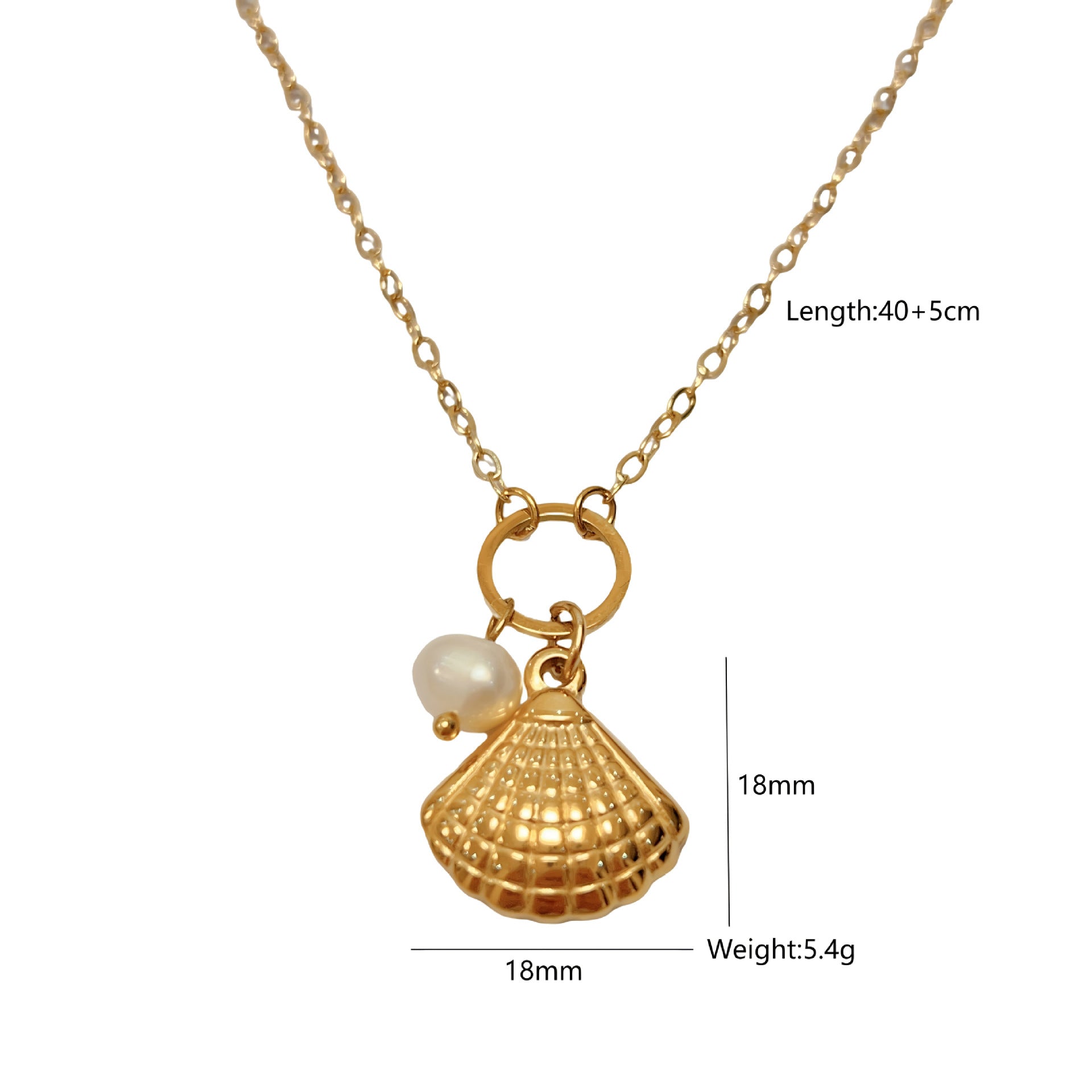 Wholesale  natural stone necklace shell mans star pendant stainless steel shell necklace