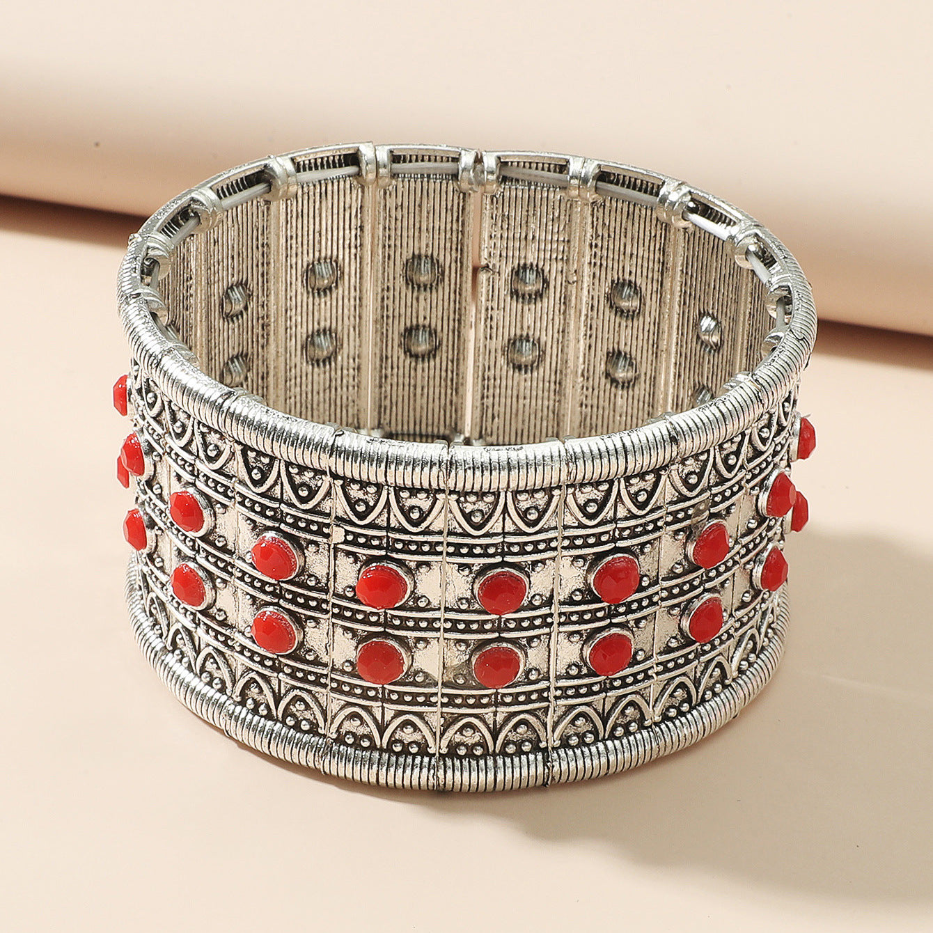 Wholesale Vintage Inlaid Resin Stretch Bracelet ACC-BT-JunJie006