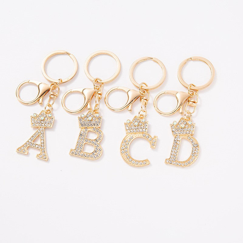 Wholesale Creative Diamond Crown Alloy Keychain