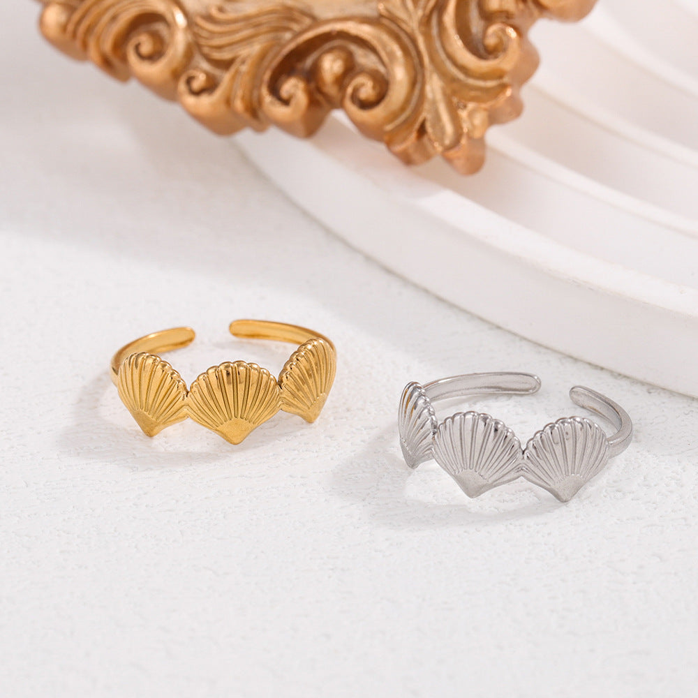 Wholesale Stainless Steel Open Ring  Gold Plated Adjustable Ring