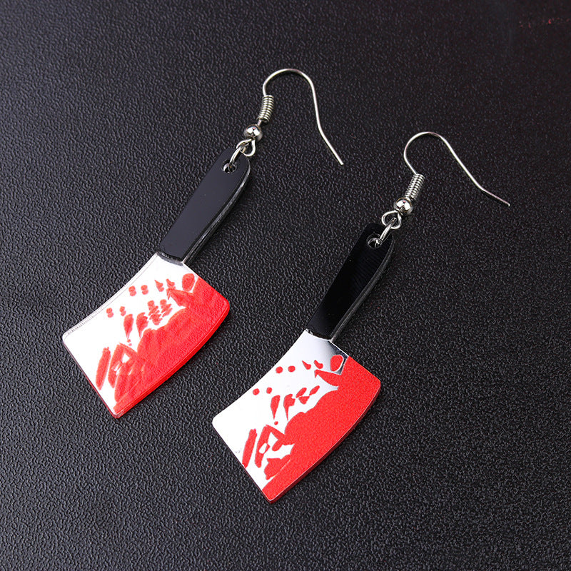 Wholesale Kitchen Knife Knife Mirror Acrylic Earrings