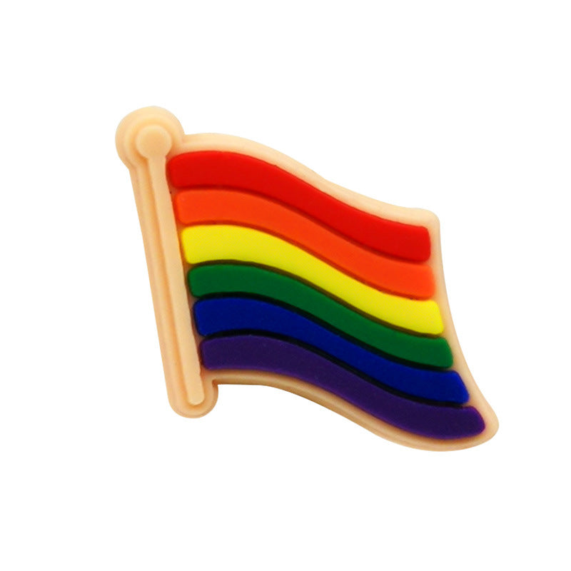 Wholesale 100pcs Random Rainbow Shoes Accessories Shoes Charms