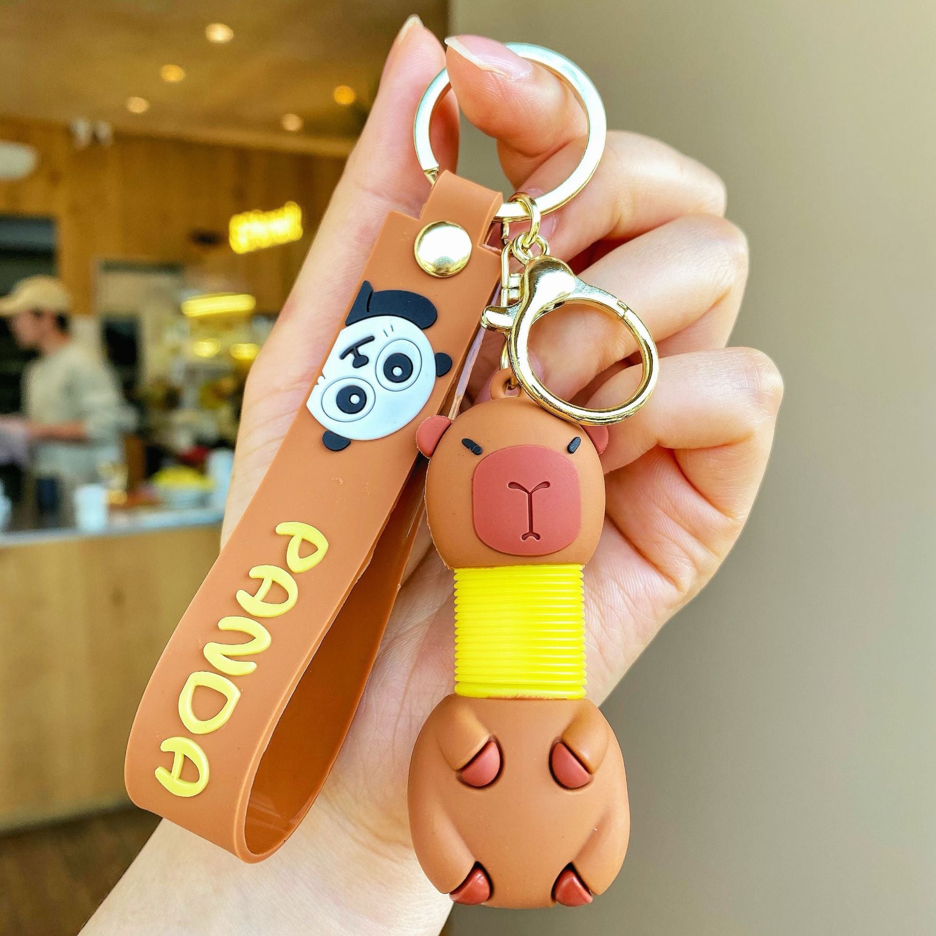 Wholesale Cartoon Cute Keychain Creative Keychain Silicone Retractable Keychains ACC-KC-SJ005