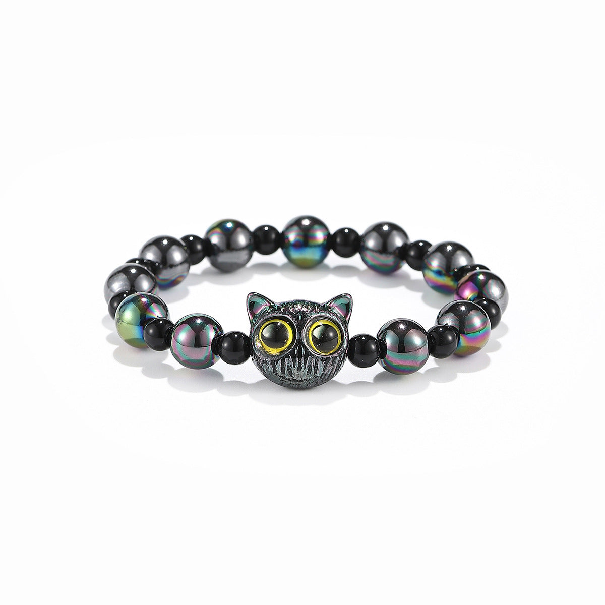 Wholesale Black White Cat Unisex Elastic Bracelet Cute Ins Style Plastic Resin Jewelry Accessory Birthday Gift Boutique Resale