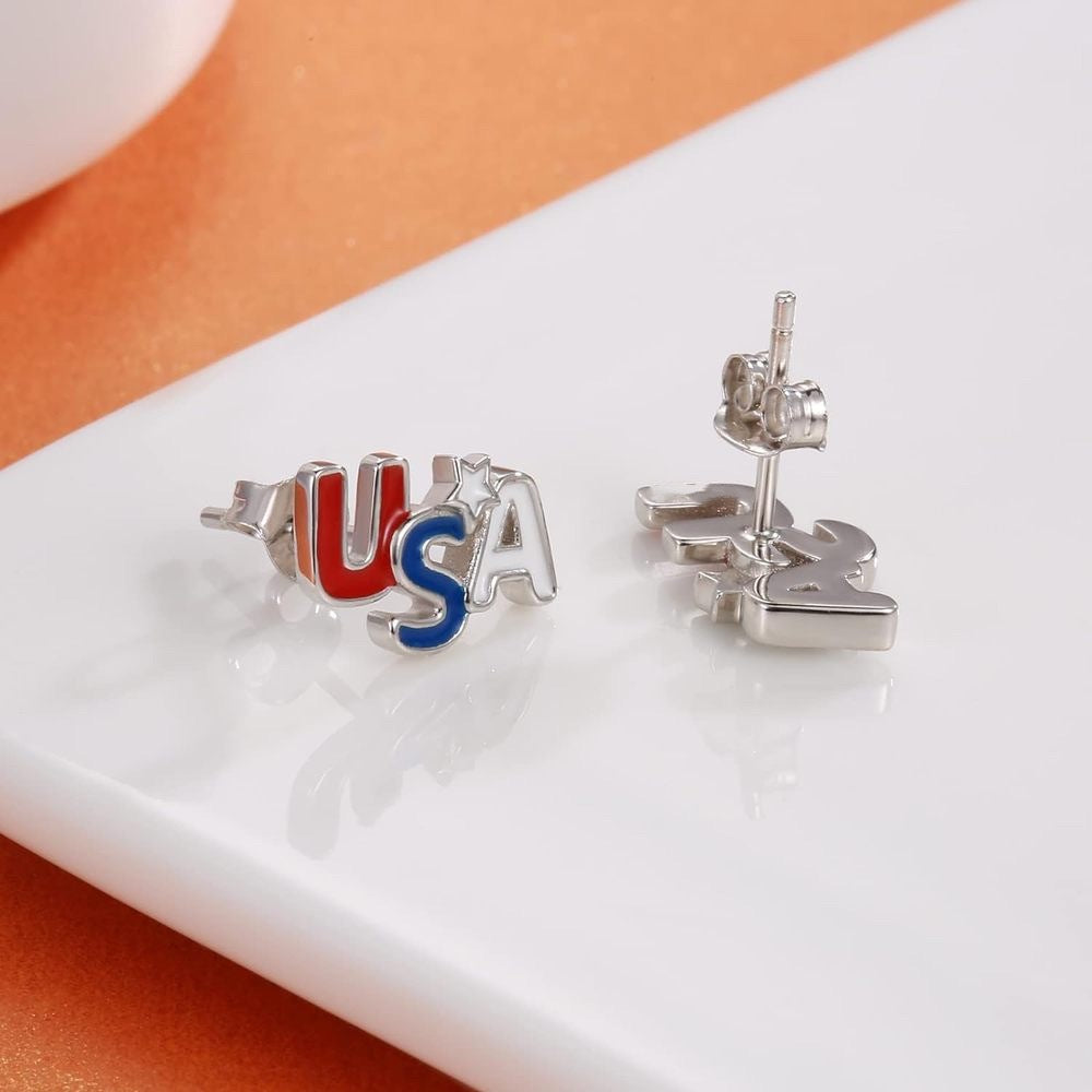Wholesale Independence Day  Letter Earrings  Personalized Earrings