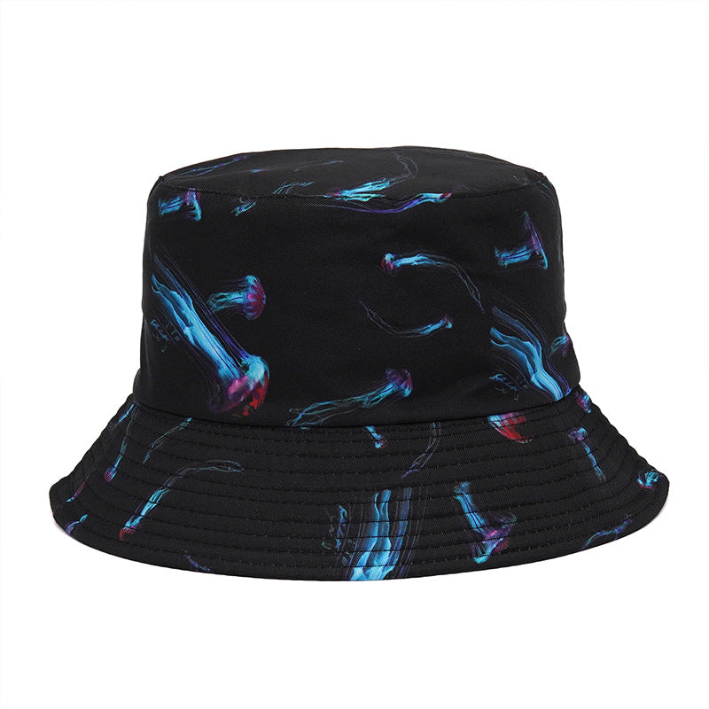 Wholesale  printing fisherman hat graffiti  double-sided basin hat tide