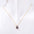 Wholesale Titanium steel pear-shaped teardrop zircon December birthstone birthstone necklace