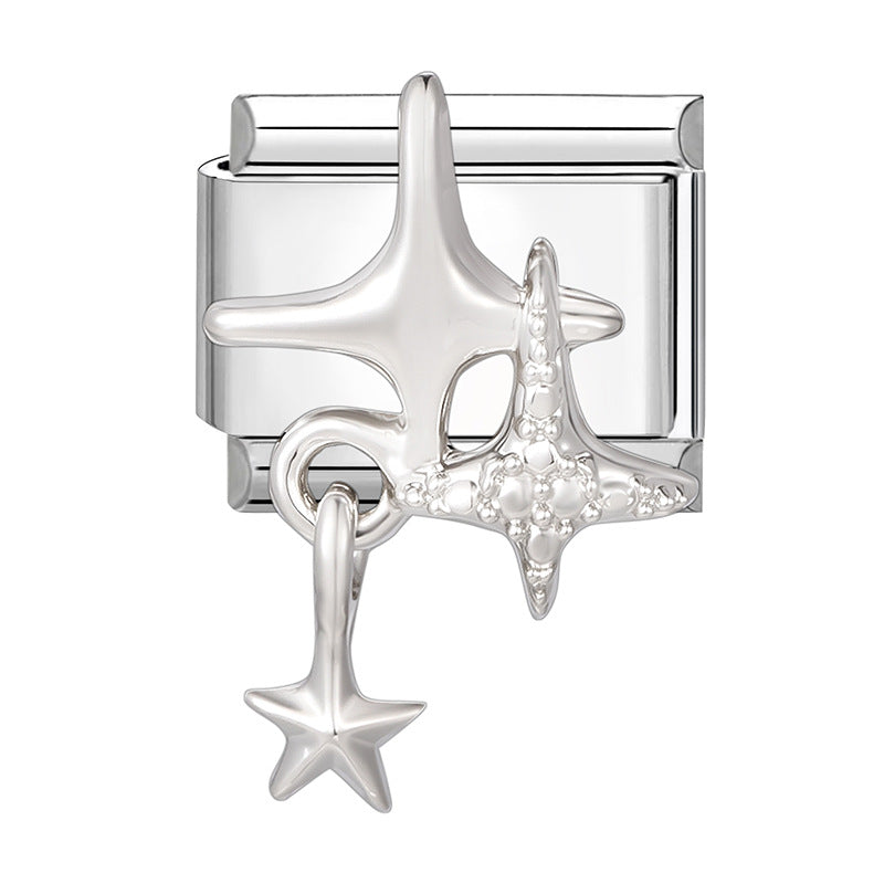 Wholesale Italian Charm Bracelet 9mm DIY Splicing Cute Creative Pendant Stainless Steel Composable Bracelet