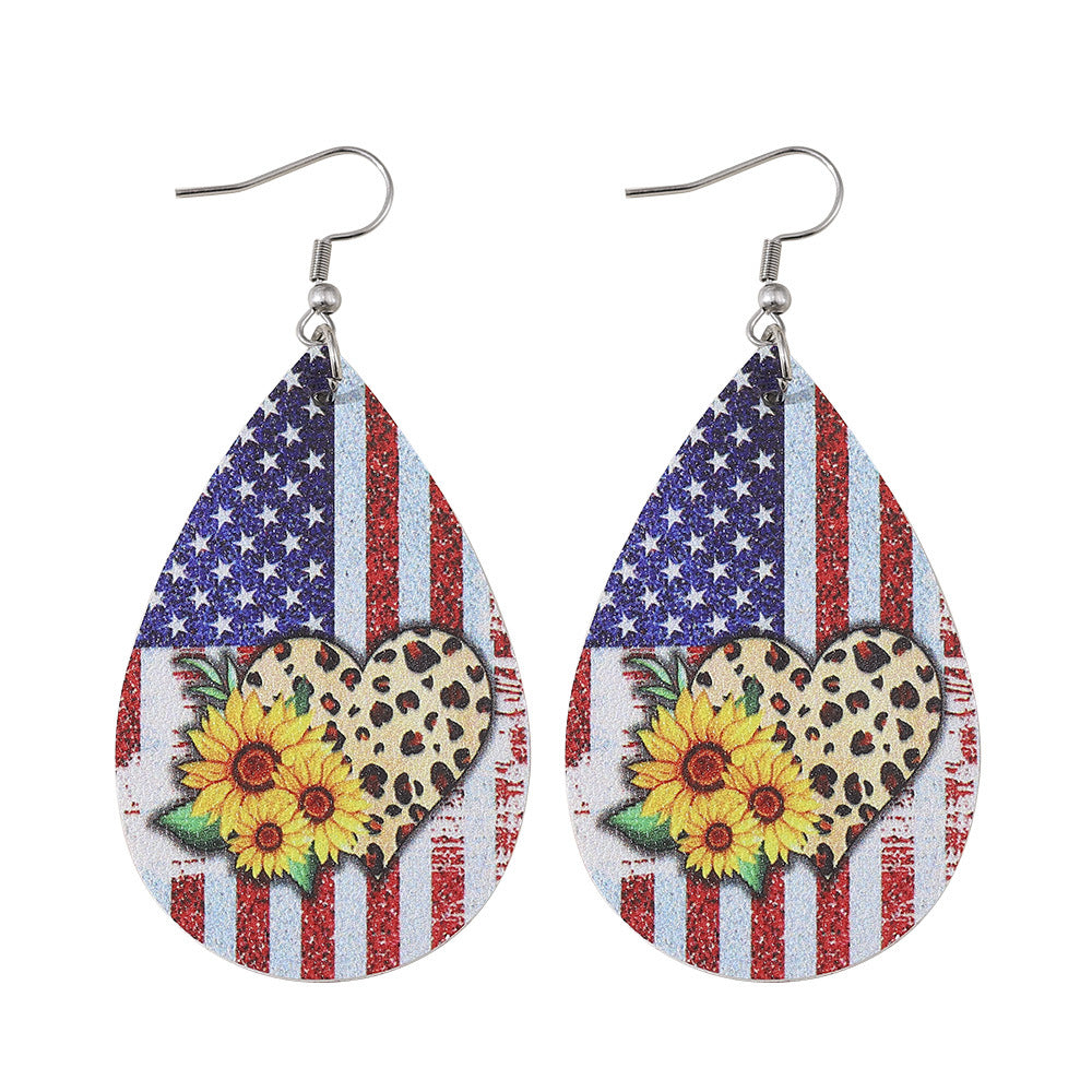Wholesale Independent Station Explosions US Independence Day Earrings