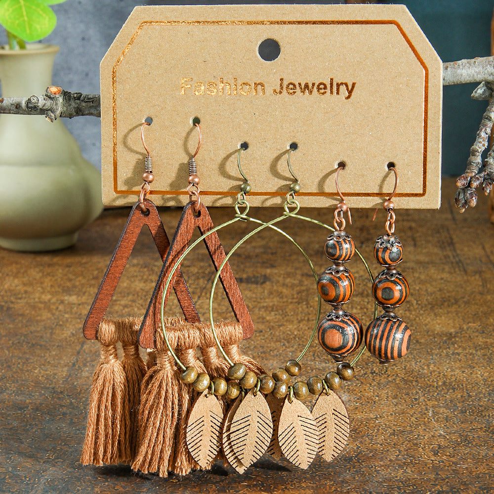 Wholesale Bohemian Retro Earring Set - Mix and Match Party Wear Jewelry Accessory