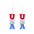 Wholesale  Independence Day earrings  personality red white blue diamond flag USA five-pointed star earrings