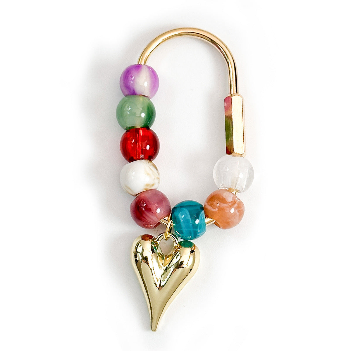 Wholesale Acrylic Bead Keychain With Star And Heart Charms Decorative Accessory For Bags And Car Keys
