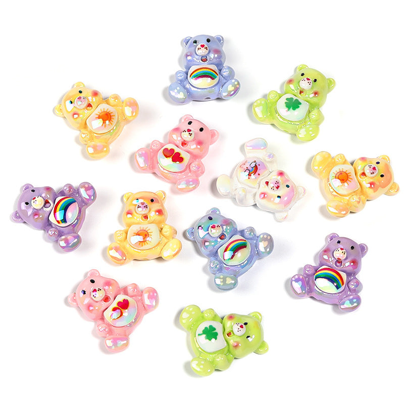 Wholesale Random 50pcs Cute Bear Resin Beads Beaded Pen Accessories ACC-BDS-BLG047