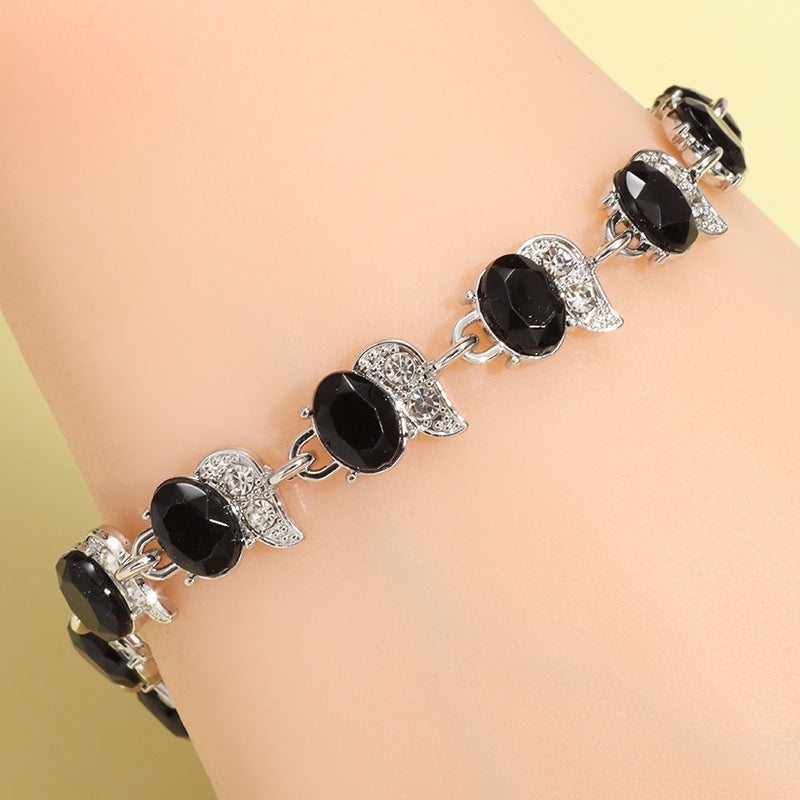 Wholesale Meniscus Colored Zircon Bracelet ACC-BT-Puhai001