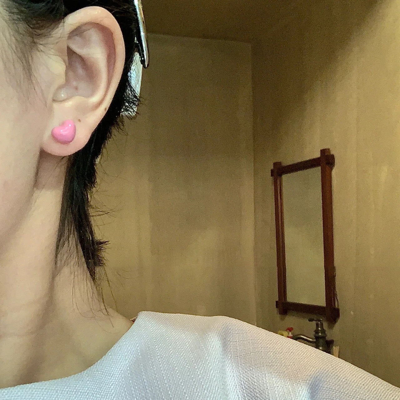 Wholesale  Oil Dropping Love Earrings