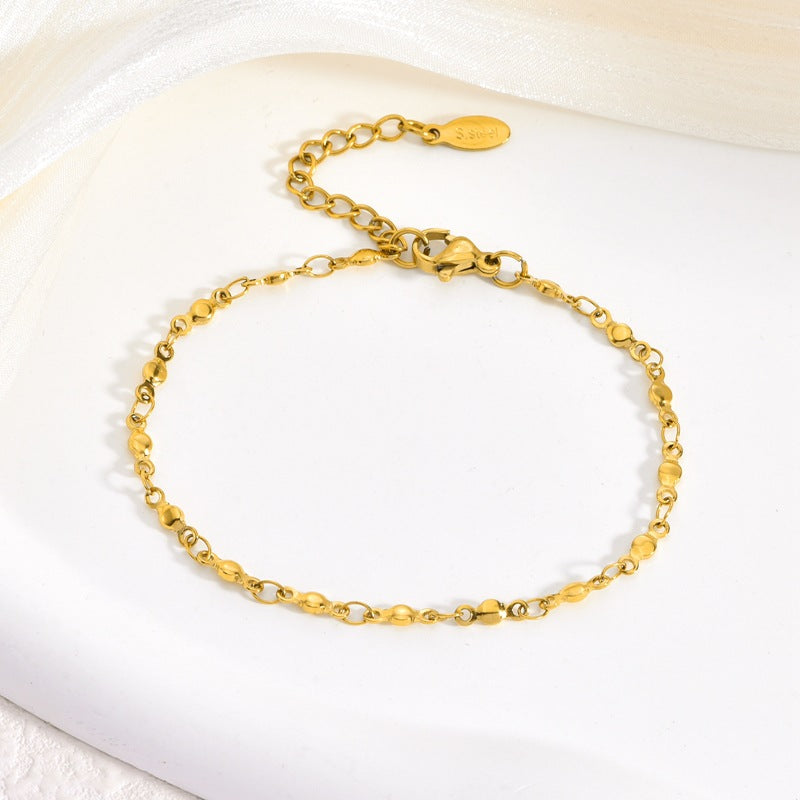 Wholesale Stainless steel gold heart cross five-pointed star bracelet